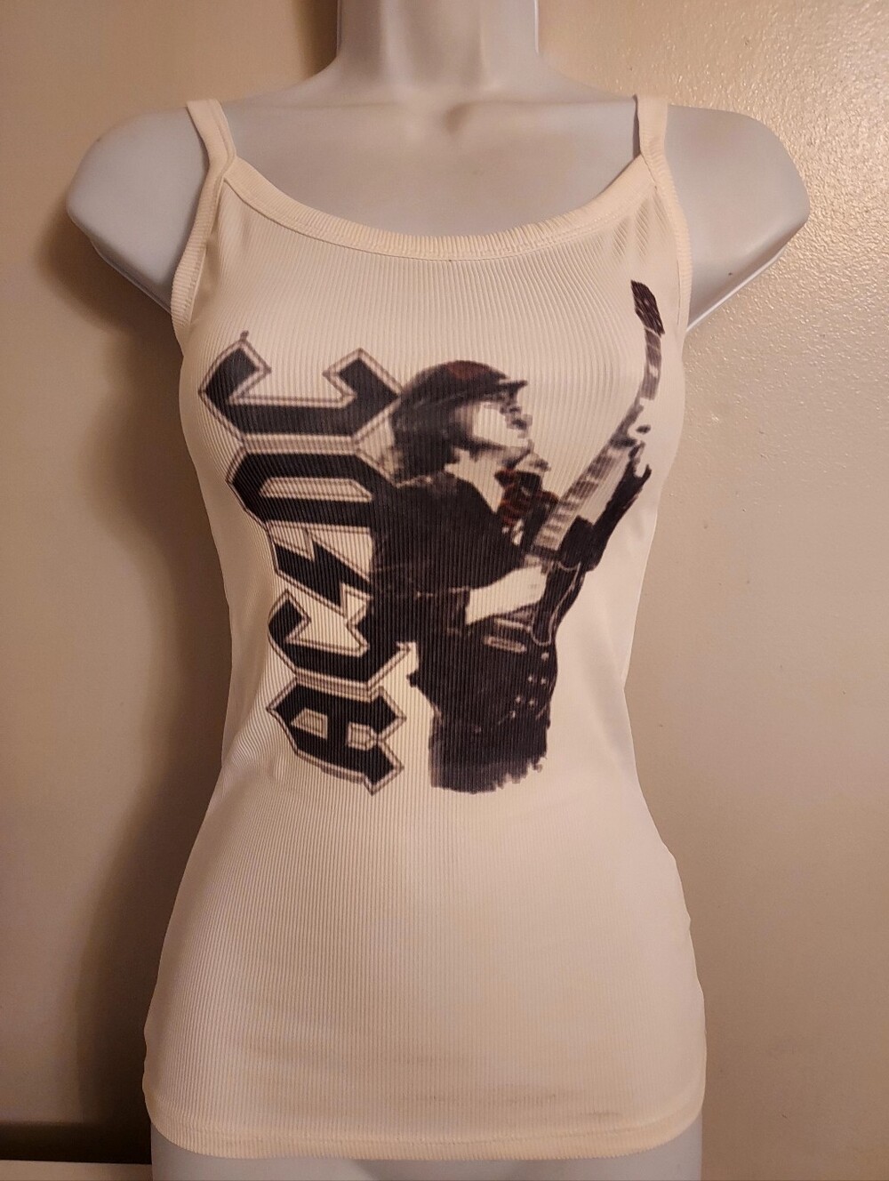 acdc tank top back in black angus young power up tour  acdc crop top acdc shirt